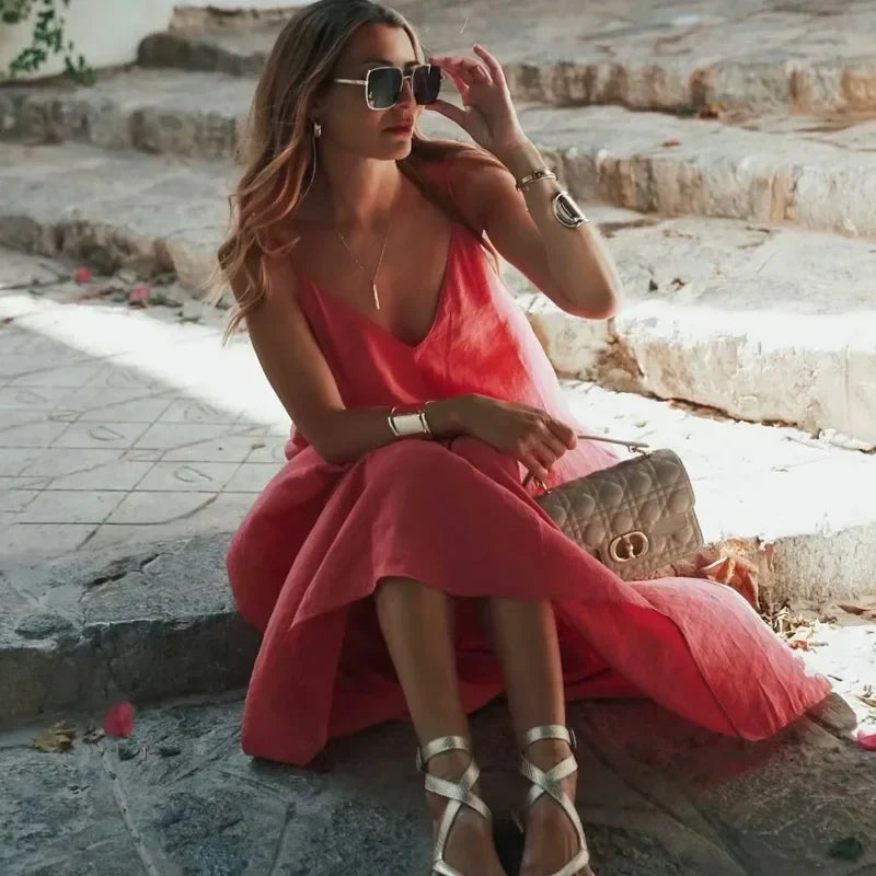 Vestido Luna com Alças Finas e Caimento Elegante