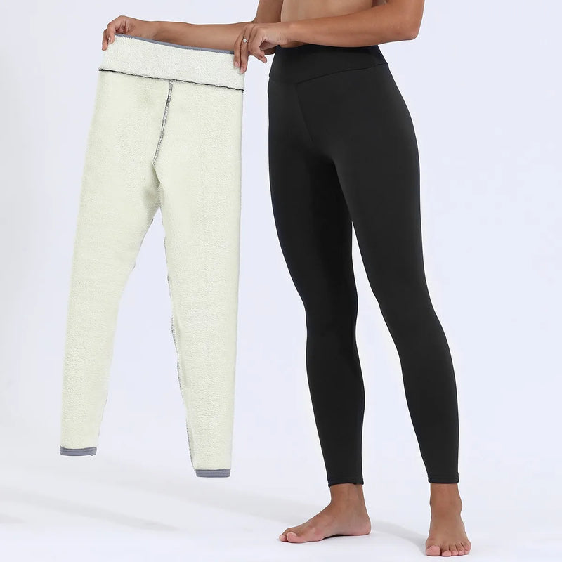 Calça Legging Fashion Feminina Preta com Lã de Cordeiro