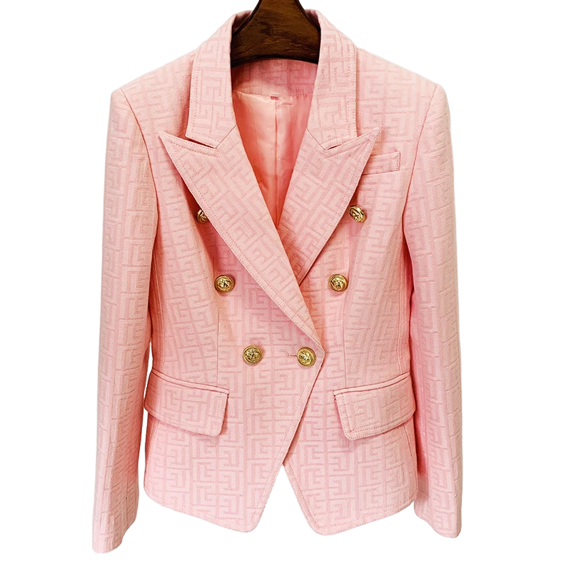 Blazer Feminino de Alfaiataria com Borda Barroca