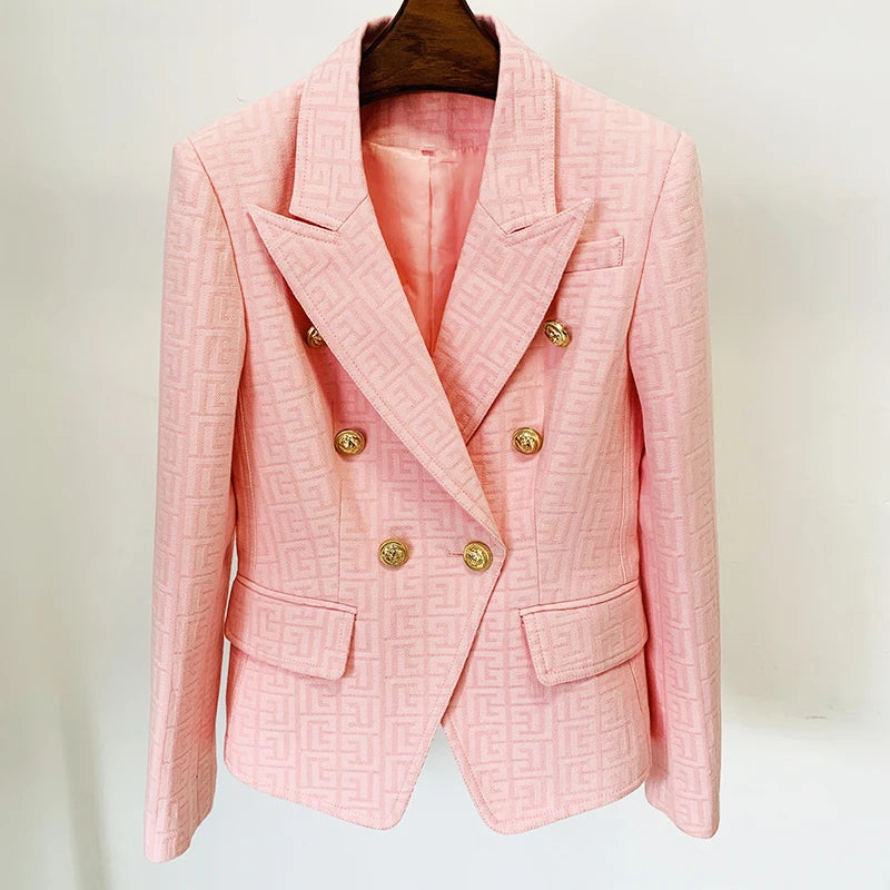 Blazer Feminino de Alfaiataria com Borda Barroca