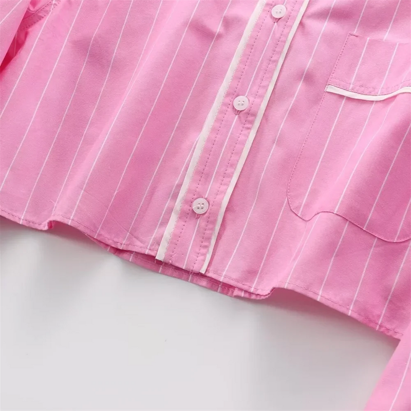 Conjunto Pink - Camisa Recortada e Calça com Cordão ajustavél - DermeBela