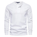 Camiseta Masculina Gola Henley Manga Longa