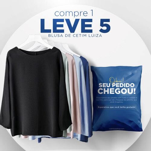 Compre 1 Leve 5 - Blusa Luiza em Cetim